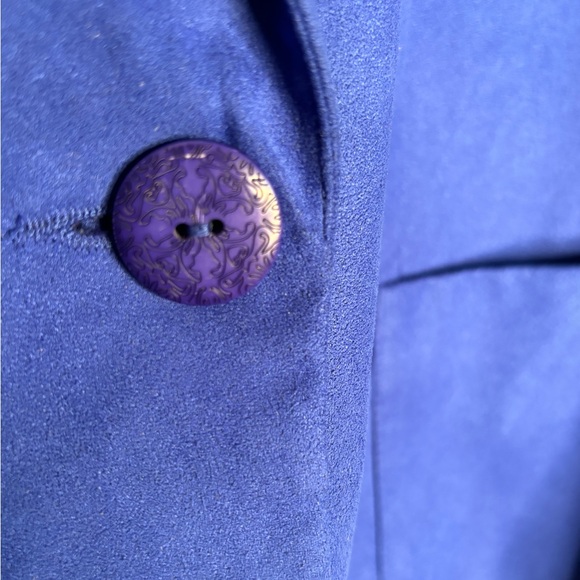 Carol Reed Blue Suede Blazer - Picture 3 of 5